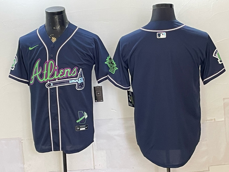 men 2026 Atlanta Braves blank Blue Game Nike MLB Jersey 0715002